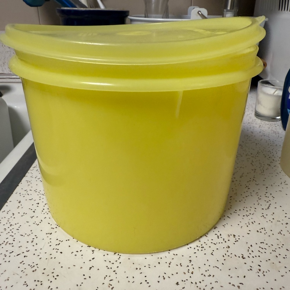 Tupperware Yellow Food Storage Container